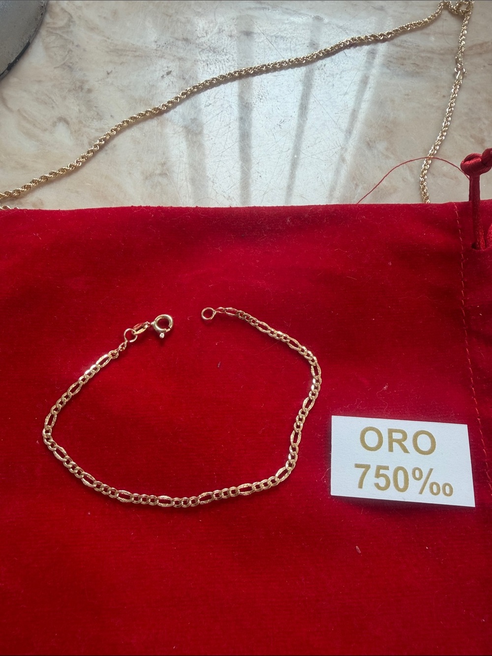 18 kt Italian yellow gold 750‰ Oro Gold Cable Bracelet - Women's Elegant Chain